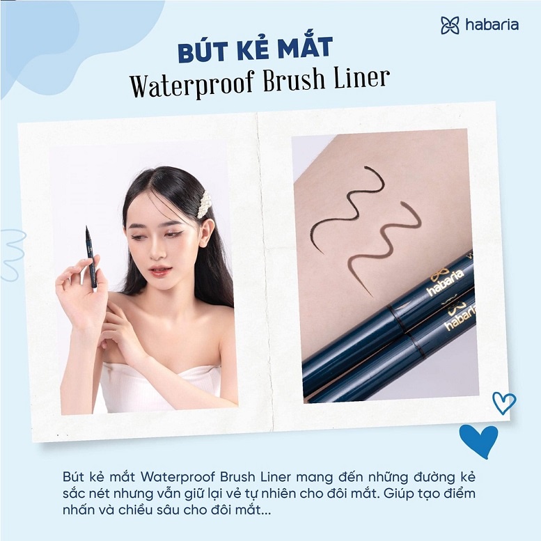 Bút Kẻ Mắt Nước Habaria Waterproof Brush Liner