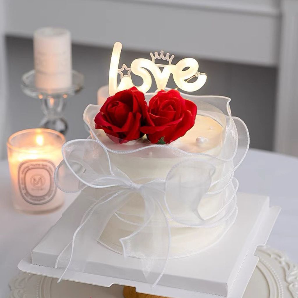 Đèn Led chữ LOVE trang trí bánh kem, trang trí hoa, quà tặng