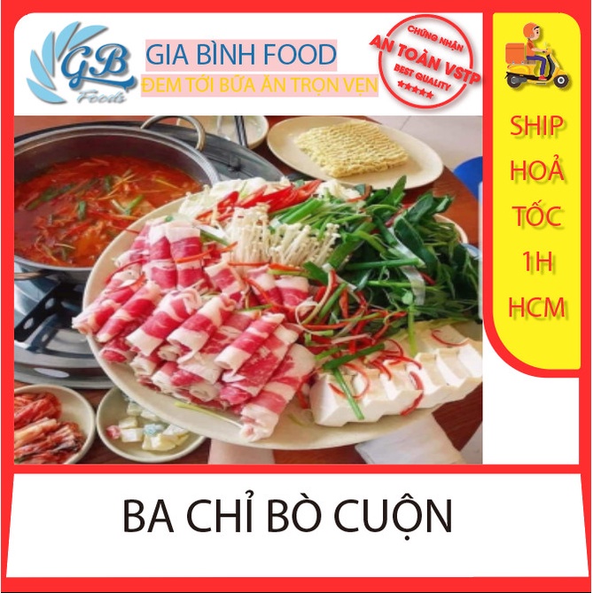 Ba chỉ bò cuộn mỹ khay 500gr