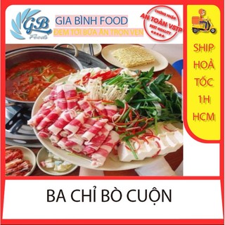 Ba chỉ bò cuộn mỹ khay 500gr ( Ship Hỏa Tốc HCM)