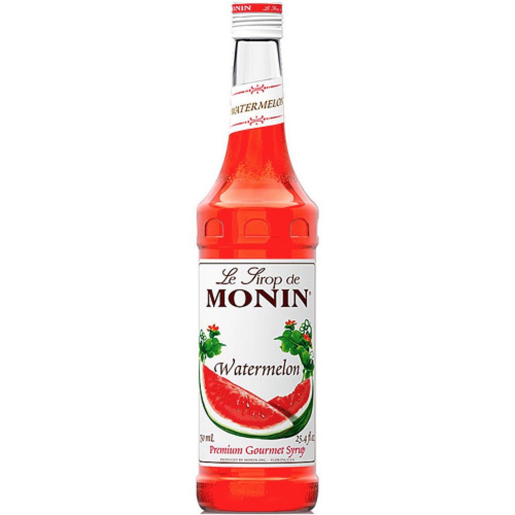 Syrup siro Monin 700ml Dưa hấu Đào Dâu Vanila Vải Táo Mojito