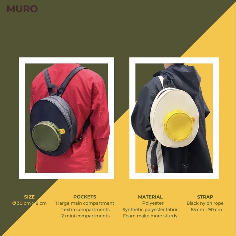 MURO TÚI LÒNG ĐÀO DÂY ĐEO TÍCH HỢP CHÉO VÀ BALO