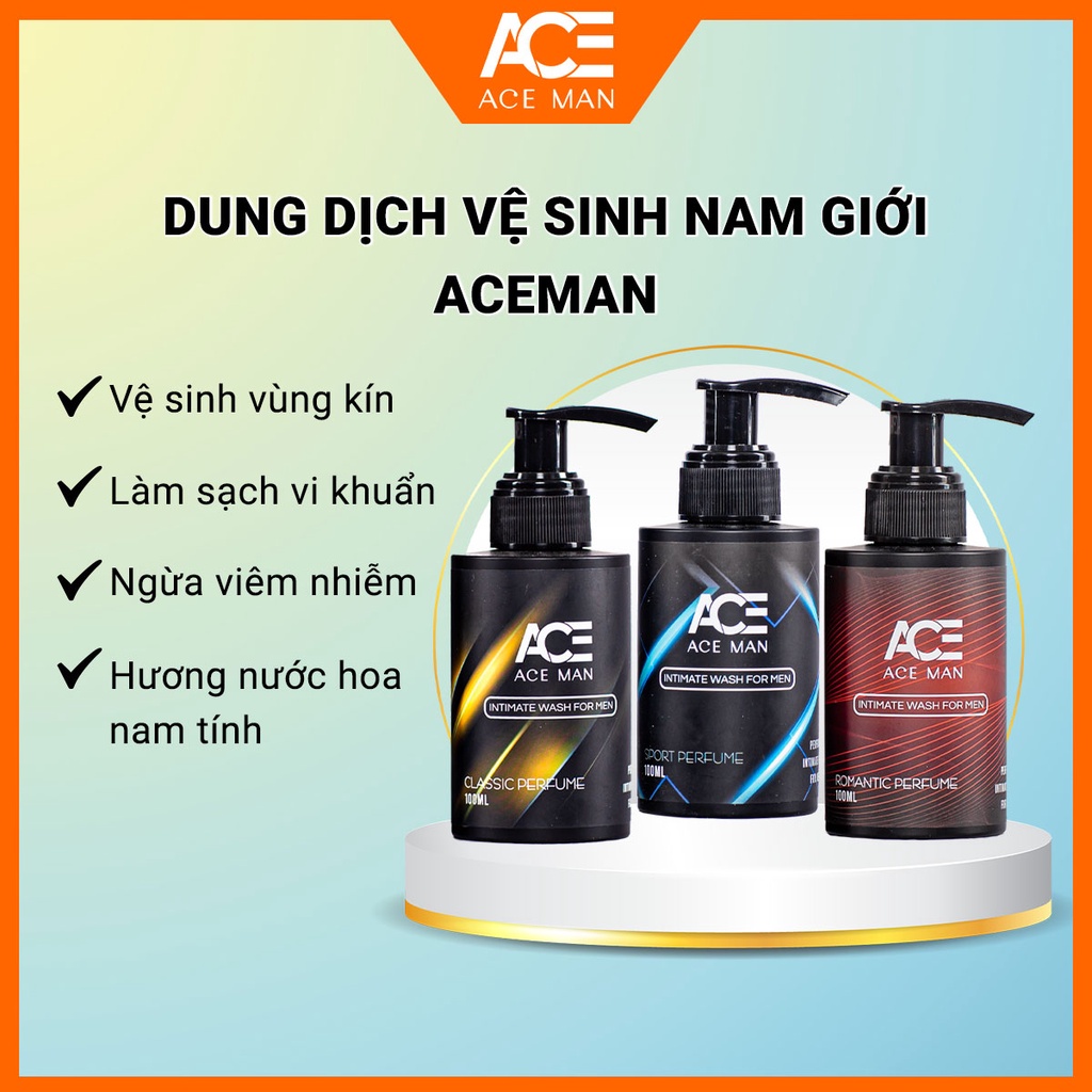 Dung dịch vệ sinh nam ACEMAN 100ml hương nước hoa cao cấp