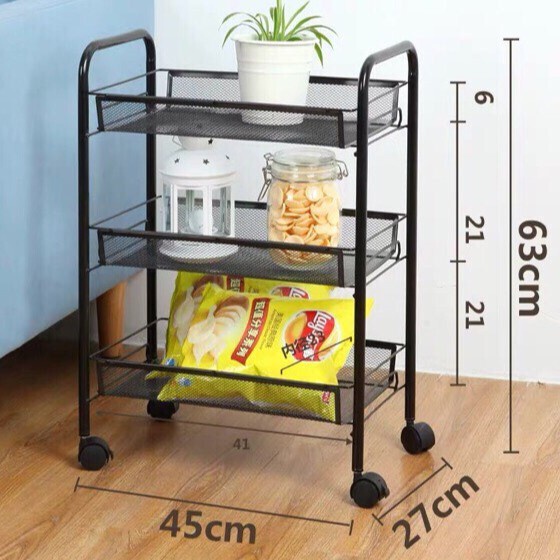 Xe Đẩy Spa Khay Thép Lưới, Kệ Đa Năng Cao Cấp