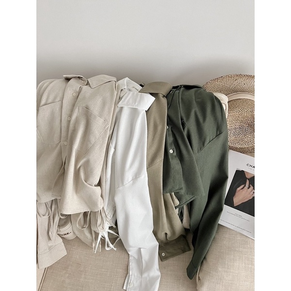 [NEW]ÁO SƠMI CROTOP LINEN DÂY RÚT”Yuli top” siêu xinh