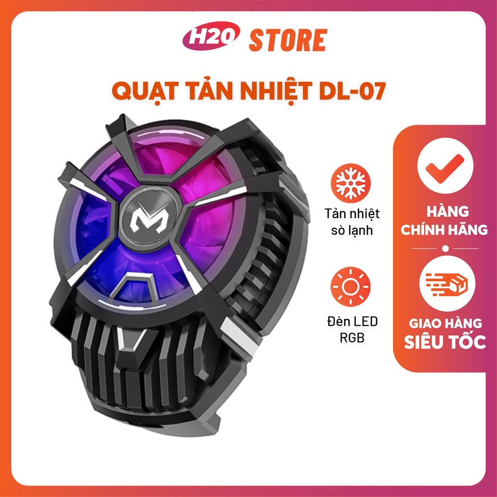 Quạt Tản Nhiệt Sò Lạnh Memo DL-07 - Phù Hợp Mọi Loại Điện Thoại, Tản Nhiệt Siêu Nhanh 20-30Độ