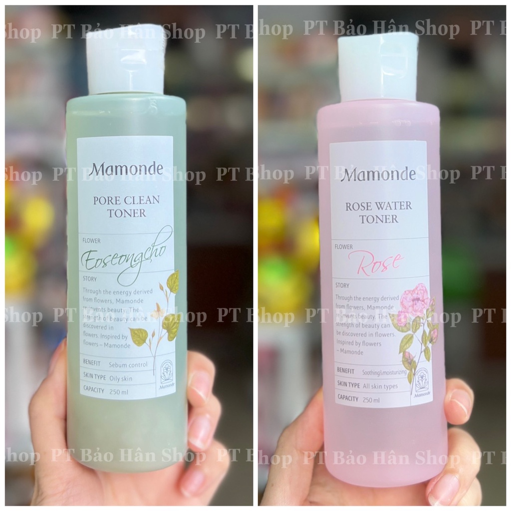 Toner Mamonde Diếp cá và Hoa hồng 250ml (ảnh shop chụp)