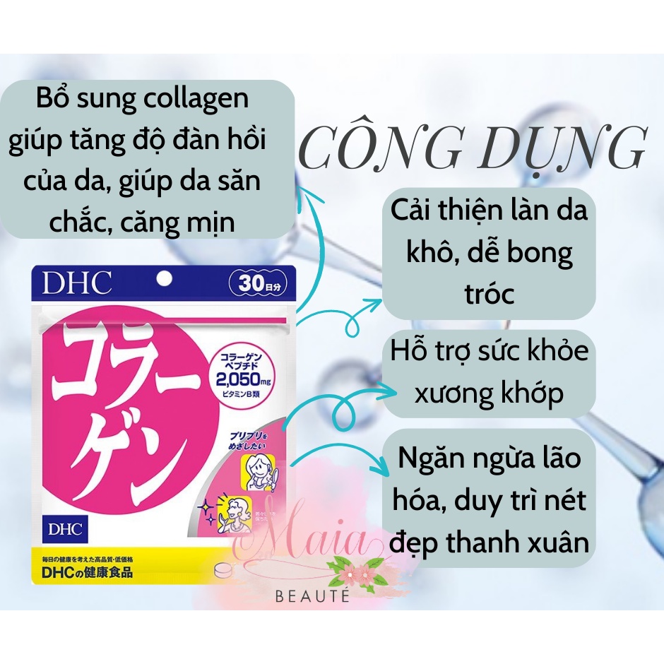 Viên uống Collagen DHC giúp làm đẹp da, chống lão hóa
