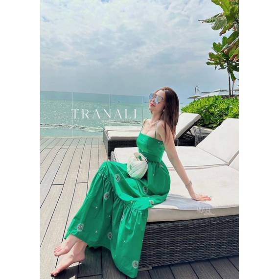 Đầm maxi thô quây