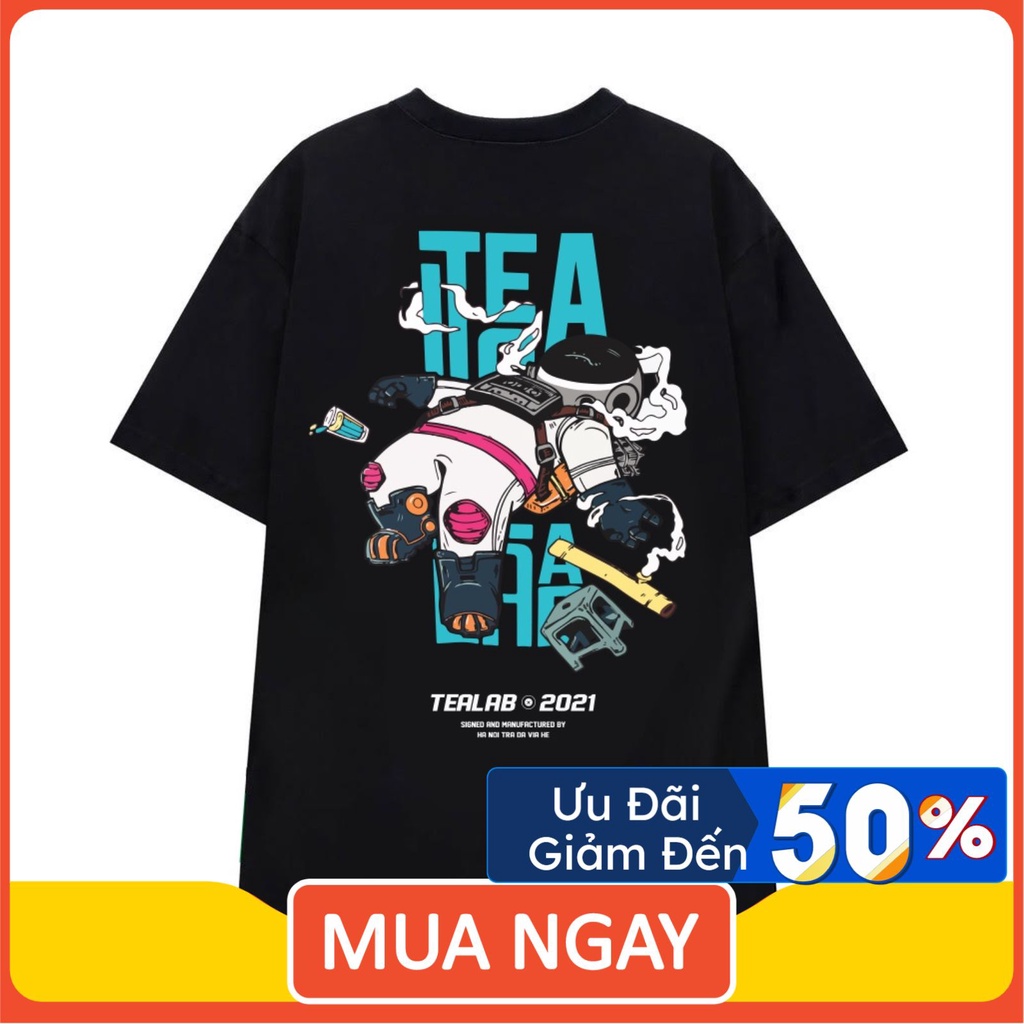 Áo thun Trà Đá Vỉa Hè - Áo thun oversize tay lỡ dáng dài Tee Hà Nội cá tính TranNgocStore29
