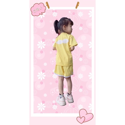 Bộ bé gái cotton chất liệu co dãn 4 chiều thấm mồ hôi