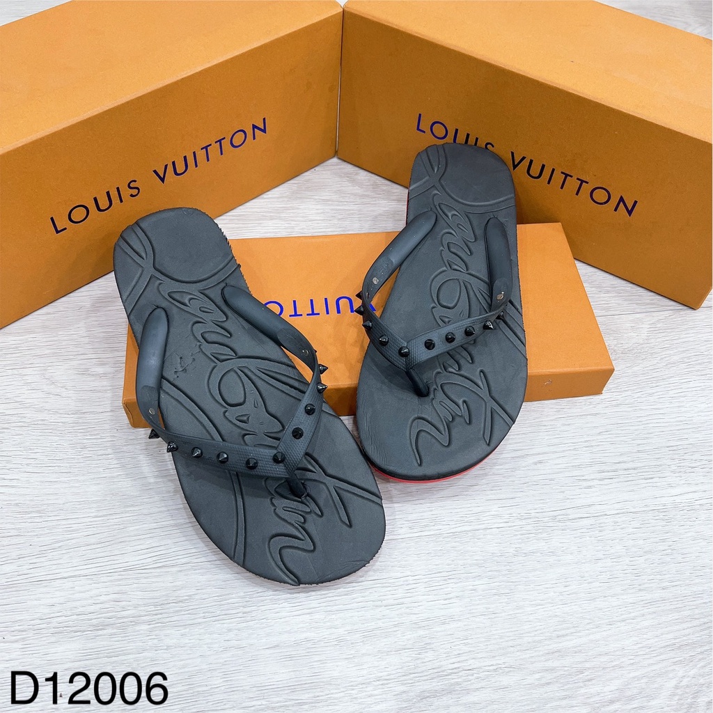 Dép Tông Nam Louboutin Nam Quai Đinh Đế Đỏ Cực Đẹp