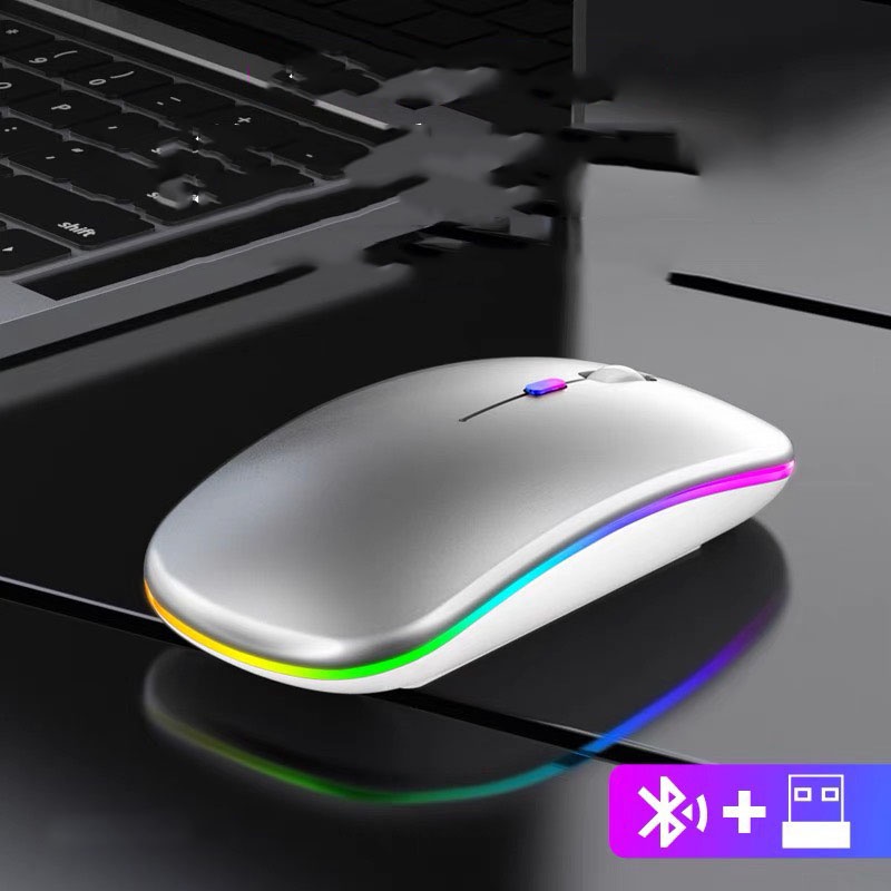 Chuột Máy Tính Không Dây Pin Sạc 4Zone Chuột Không Dây 2 chế độ kết nối Không Gây Tiếng Ồn - Chuột văn phòng  RGB CMT01 | BigBuy360 - bigbuy360.vn