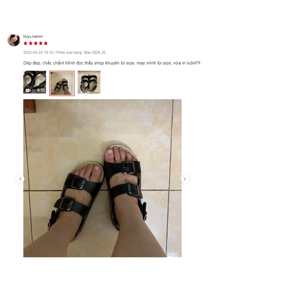 Dép Birken đế trấu sandal quai ngang 2 khoá Detaunisex phong cách văn phòng - SATA21