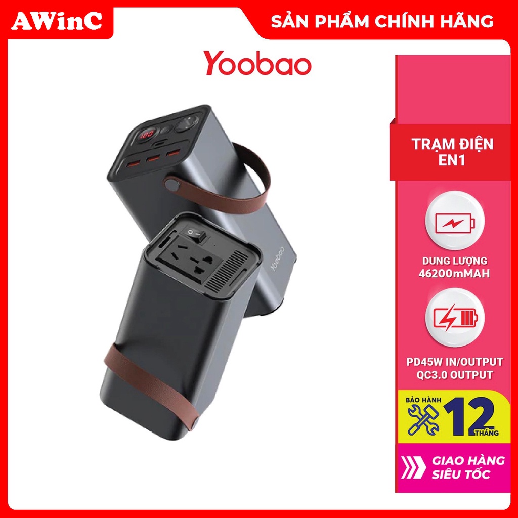 Trạm sạc dự phòng 46200mAh Yoobao EN1 Sạc nhanh PD3.0 & QC3.0 220V - Hàng chính hãng