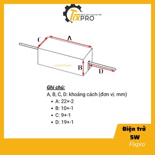 Điện trở 5W 47R chất lượng tốt (Túi 5 chiếc)