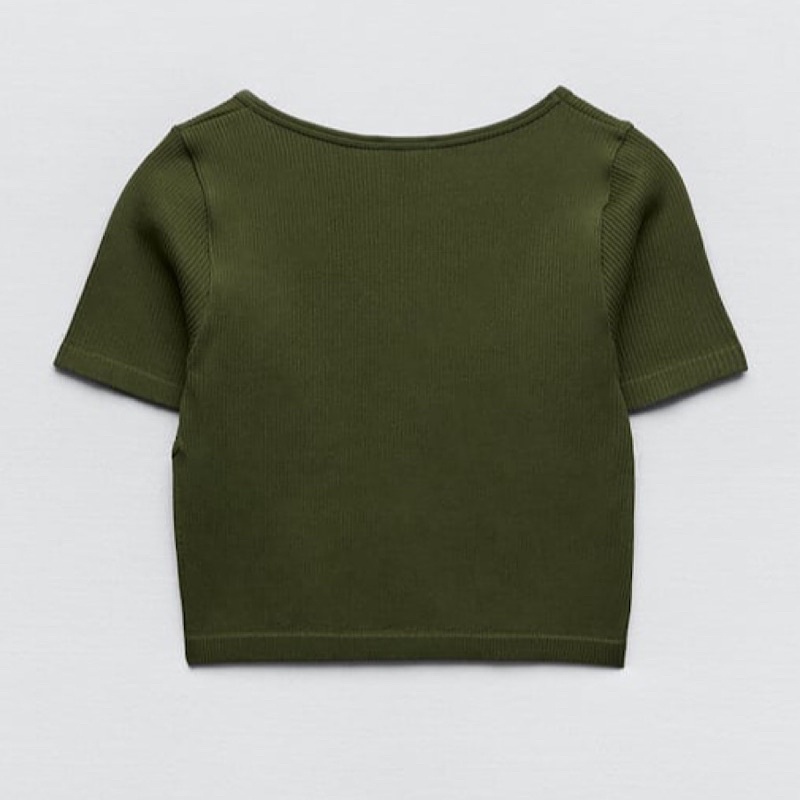 Áo Thun Zara Nữ Kiểu CropTop
