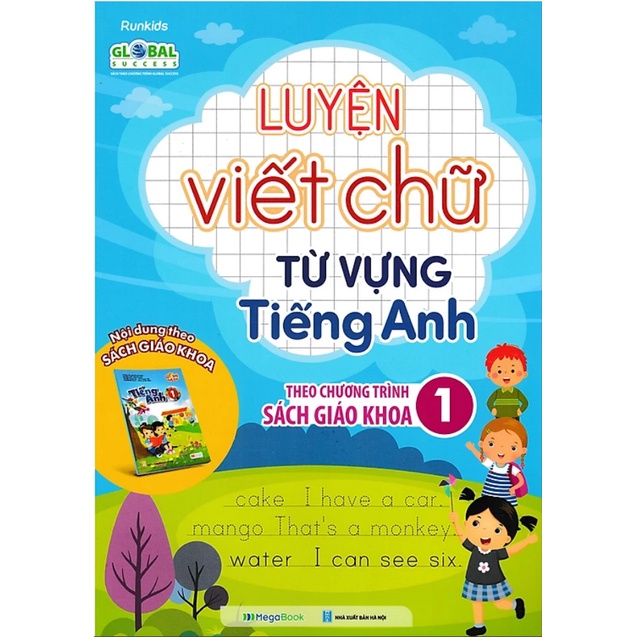 Sách - Luyện Viết Chữ Từ Vựng Tiếng Anh Theo Chương Trình Sách Giáo Khoa 1 _MEGA