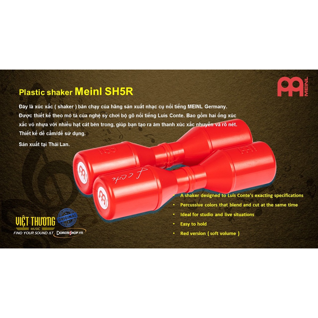 Xúc xắc nhựa chính hãng Meinl SH4BK và SH5R