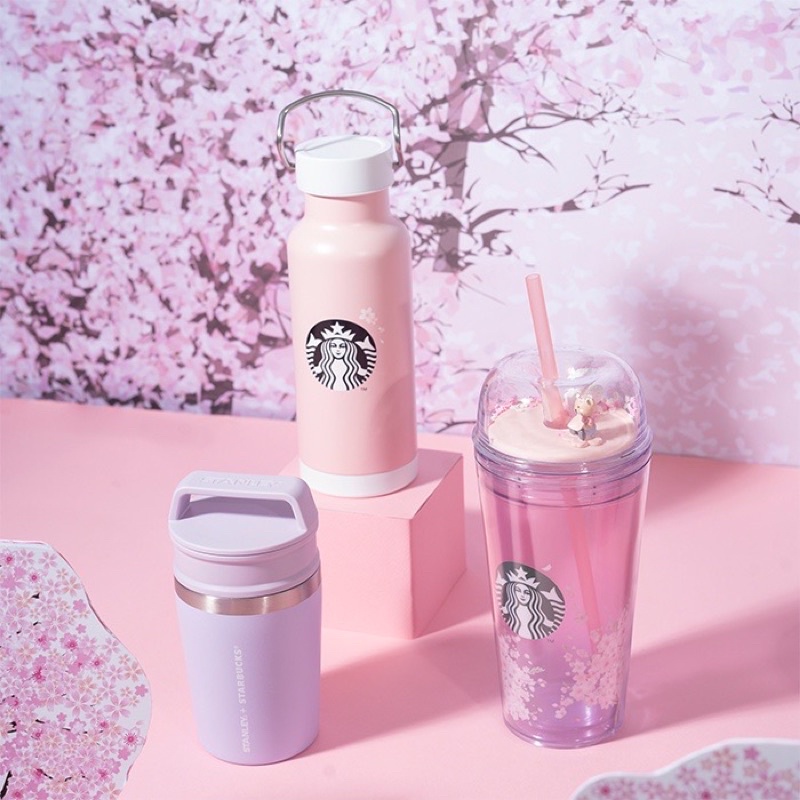Ly Starbucks Cold Cup Plastic Cherry Blossom