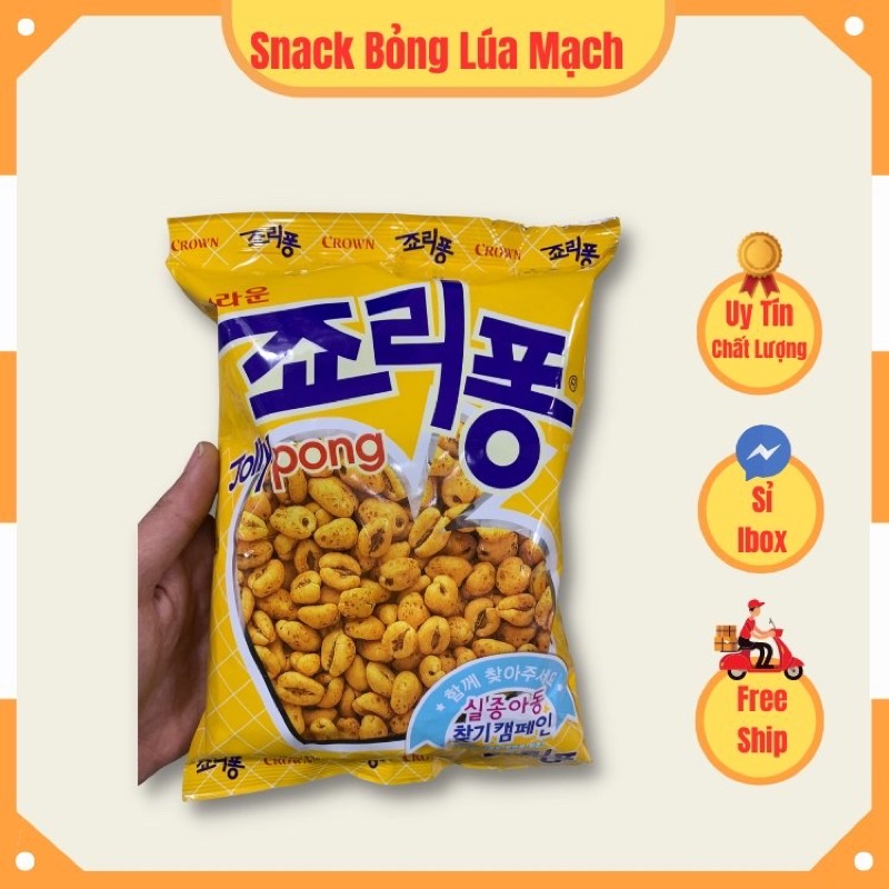 Snack bỏng lúa mạch Jolly Pong Hàn Quốc gói 74g