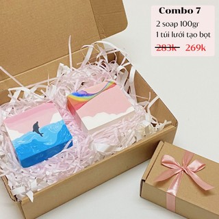 Quà tặng 8/3, quà sinh nhật, quà 20/10, quà giáng sinh - hộp quà tặng xà phòng thủ công - xà phòng handmade