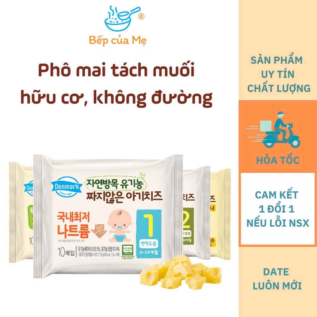 Phô mai tách muối hữu cơ cho bé ăn dặm từ 6 tháng, phomai , Shop Bếp Của Mẹ.