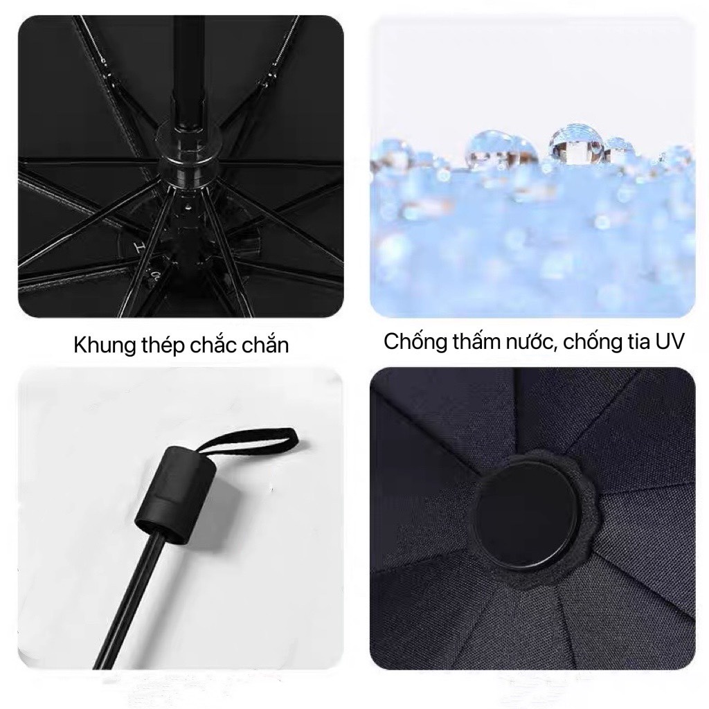 Ô che nắng ô che mưa gấp gọn ô dù có lớp chống tia UV bảo vệ da LIFE+ [TẶNG KÈM túi bọc]