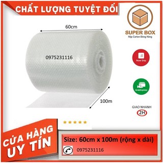 Xốp chống sốc, Xốp khí, Xốp nổ bọc gói hàng Cuộn( 60cm x 100m )