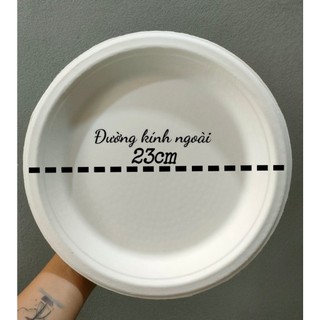 (50 cái) Dĩa Bã Mía Tròn 23cm