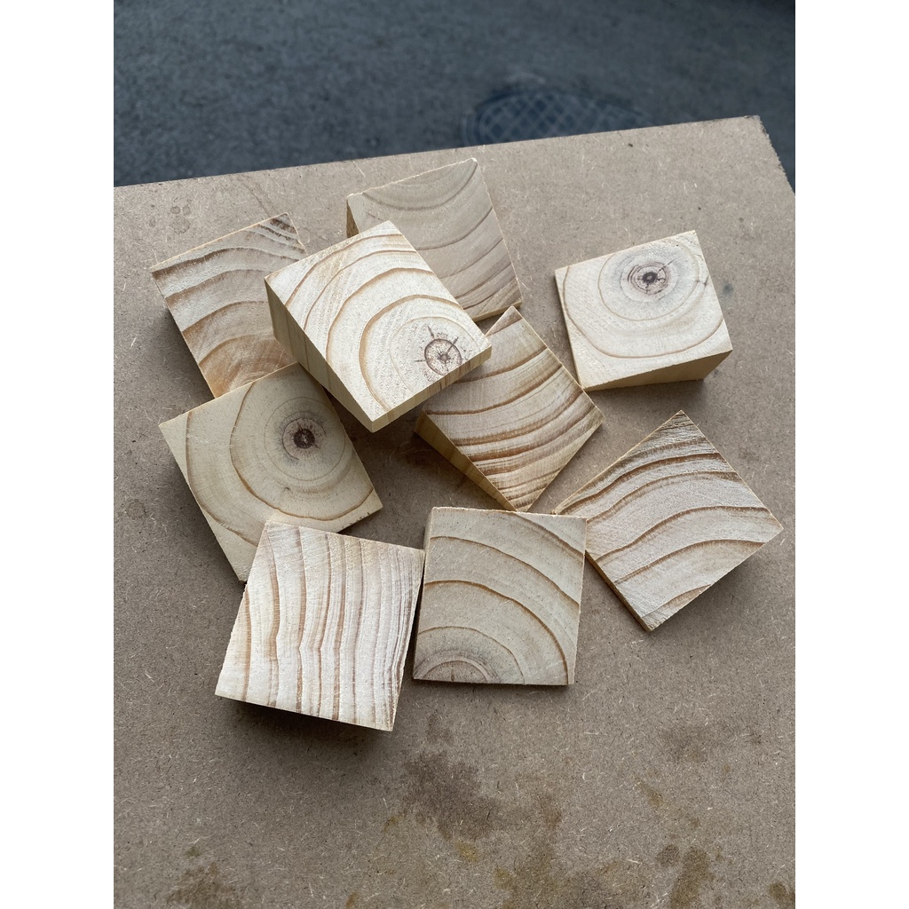 Combo 50 Viên gỗ thông vuông 5x5cm làm tranh handmade