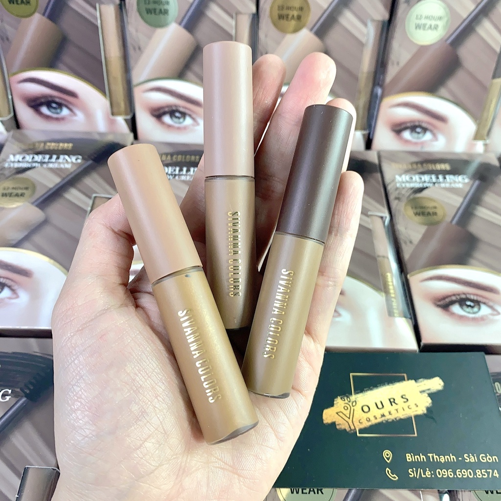 Mascara Chân Mày Sivanna Tông Nâu Tự Nhiên HF5089 Chông Nước - Độ Bền Màu Lên Đến 12h