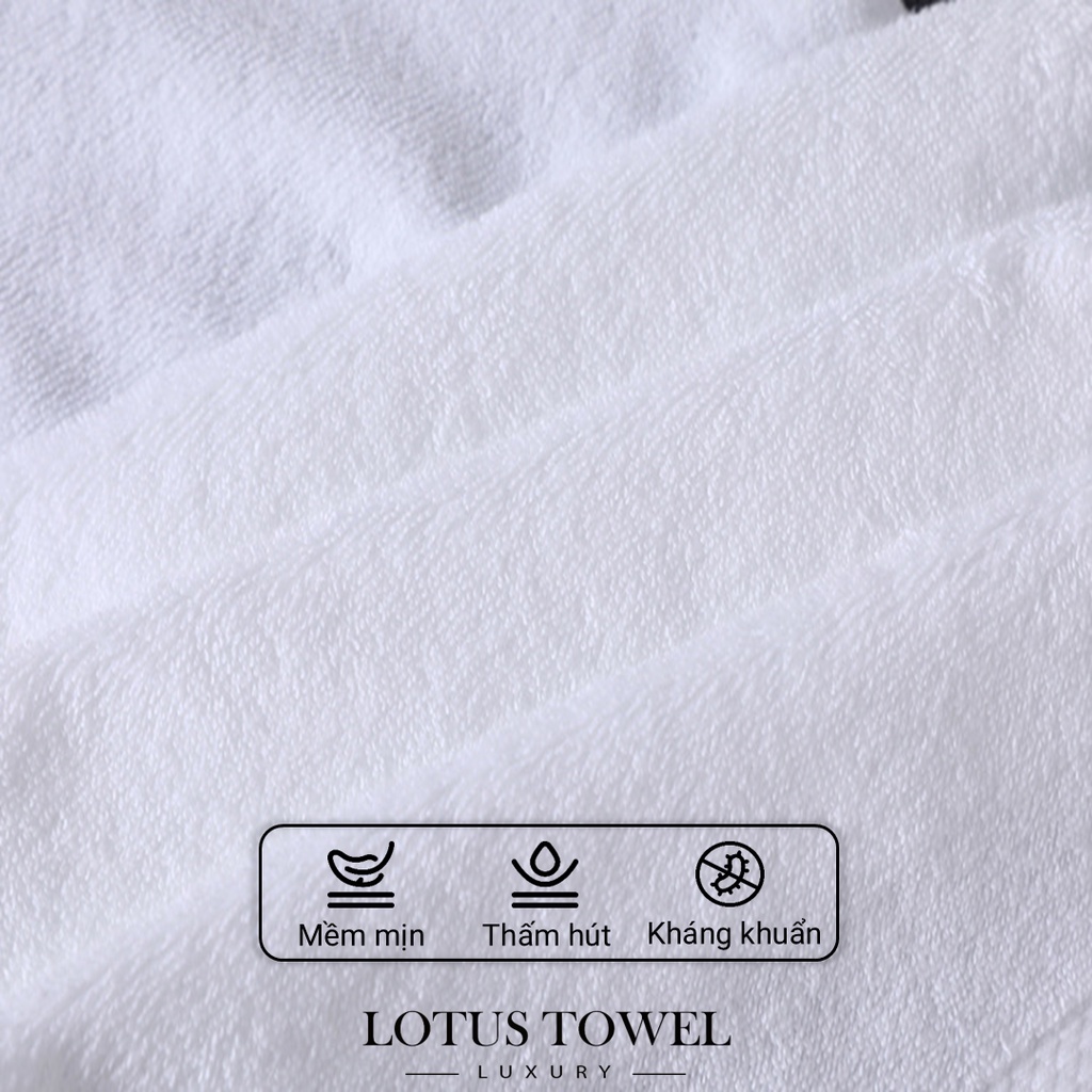 Khăn Tắm Khách Sạn 70x140cm LOTUS TOWEL 100% Cotton Cao Cấp Mềm Mịn Thấm Hút Không Ra Màu