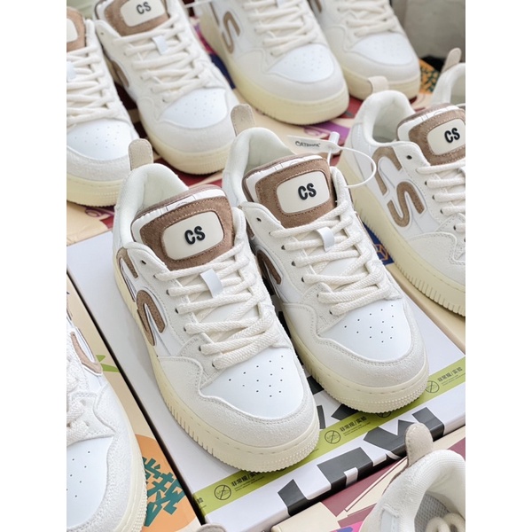 Giày Sneaker Cat & Sofa Big Logo CS Beige  Màu Trắng Be | PiuPiu Authentic