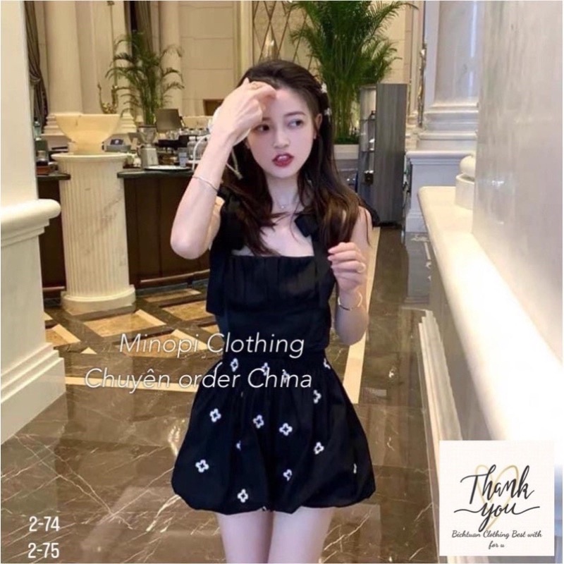 SET SHORT BÍ TAY THẮT NƠ