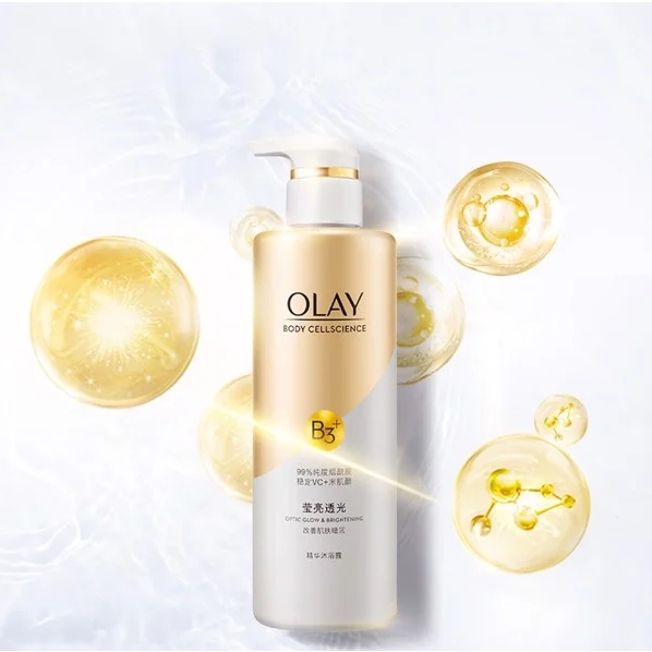 Sữa Tắm OLAY B3+ Siêu Dưỡng Trắng Da, Cấp Ẩm Và Đàn Hồi Cho Da - Chai 500ml