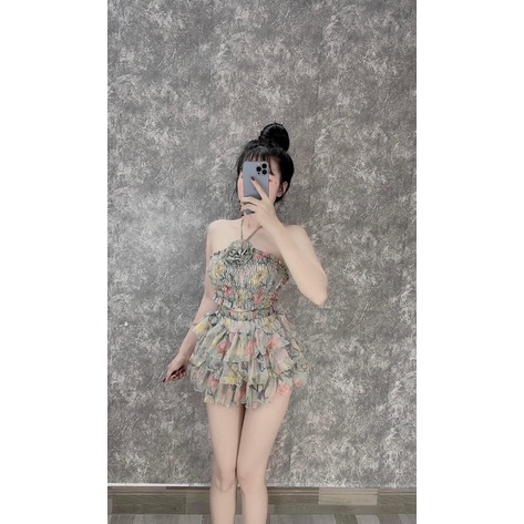 Set váy tầng + áo hoa nhúm