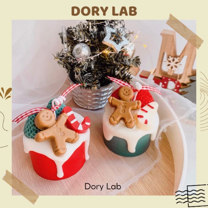 (SET TỰ LÀM) Combo Làm Nến Bánh Kem Giáng Sinh Độc Đáo - Dory Lab
