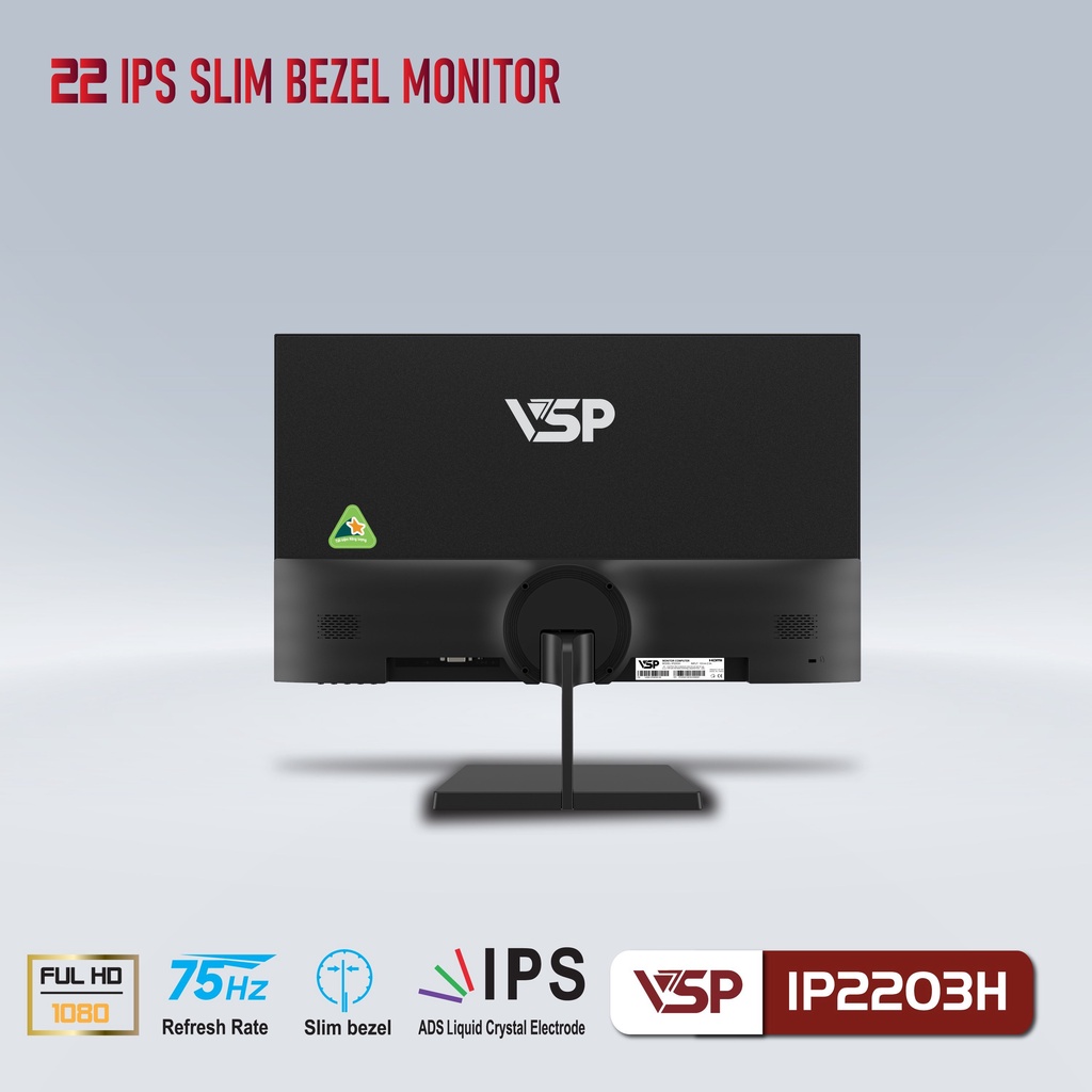 Màn hình VSP IP2203H 22inch (21,45" IPS FHD 75Hz, HDMI+VGA) - Hàng chính hãng | BigBuy360 - bigbuy360.vn