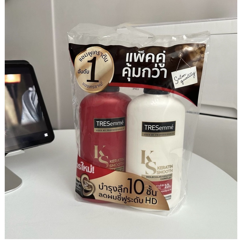 COMBO Gội & Xả TRESemme KERATIN SMOOTH Thailand 400ml