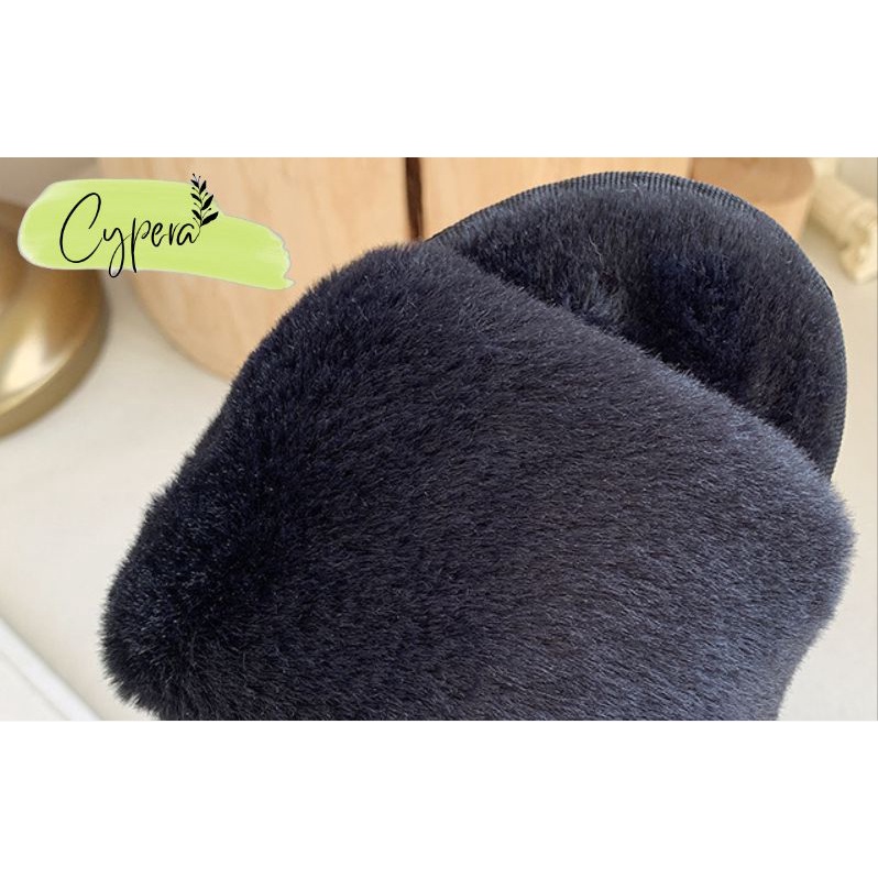 Dép Lông Trơn Hàn Quốc Êm Chân Đế Cao Su Cao Cấp - D129