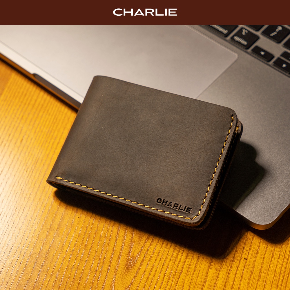 Ví Nam Da Bò Sáp Thương Hiệu Charlie Leather Goods
