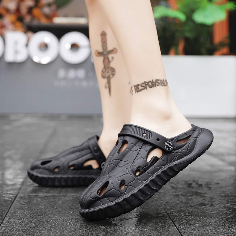 2023 Dép Bít Mũi Đế Mềm Thời Trang Đi Biển Cho Nam