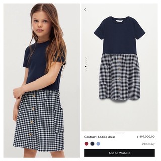 Đầm bé gái Mango auth vợt sale