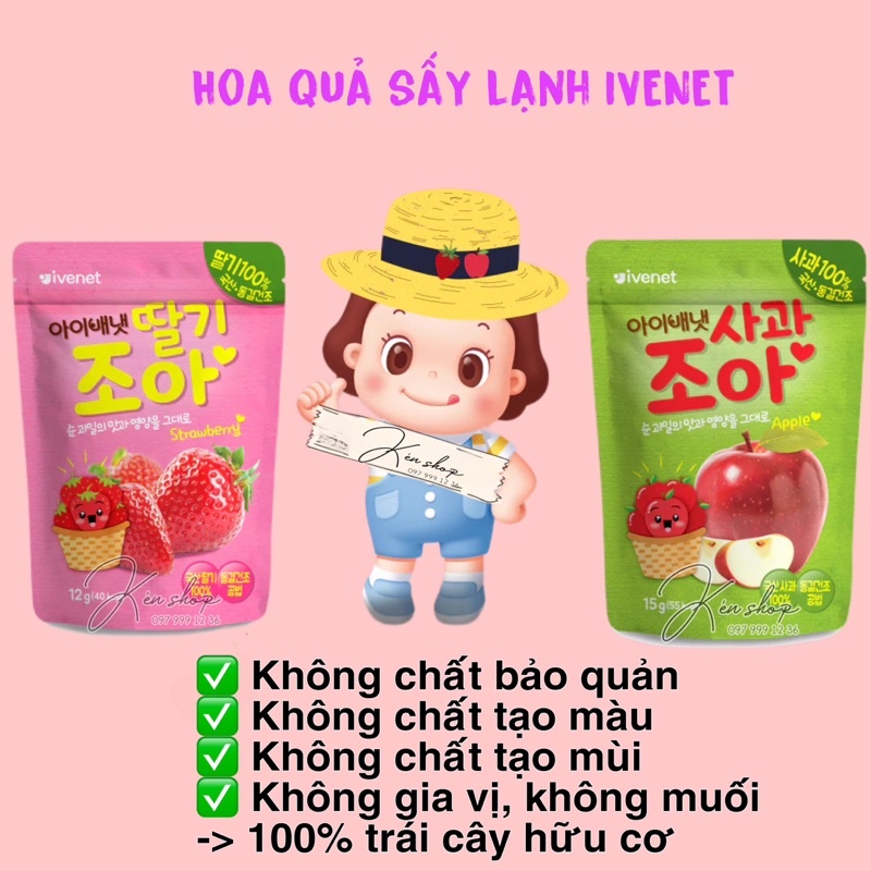 Hoa quả sấy lạnh Ivenet cho bé