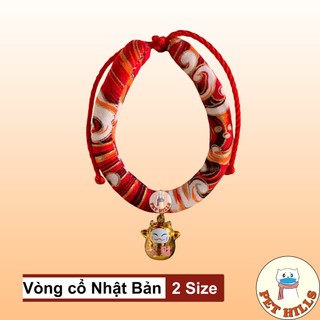 Vòng cổ cho mèo phong cách Nhật Bản - Vòng cổ cho thú cưng kèm chuông mèo thần tài