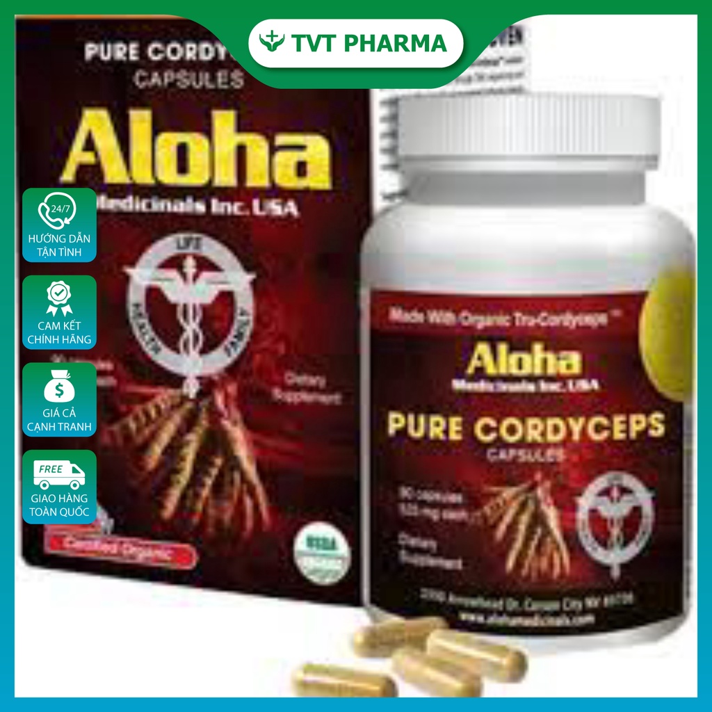 Đông Trùng Hạ Thảo Aloha Pure Cordyceps Capsules