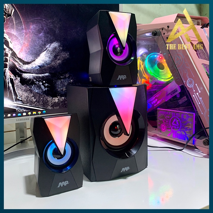 Loa Máy Tính Bluetooth Led Rgb 2.1 Kisonli TM-4000U Công Suất Lớn - Loa Vi Tính Để Bàn Có Dây Âm Thanh Cực Đỉnh