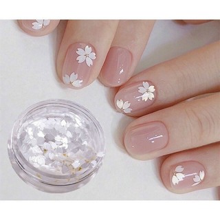 Hộp Xà Cừ Trắng, Hộp Cánh Hoa Bi trí móng làm đẹp nail