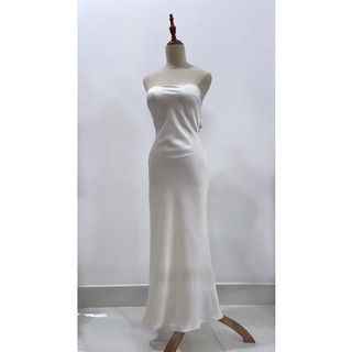 Đầm lụa / váy lụa cúp ngực đi tiệc lụa satin cao cấp kèm đệm ngực